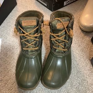 Olive green Sperrys
